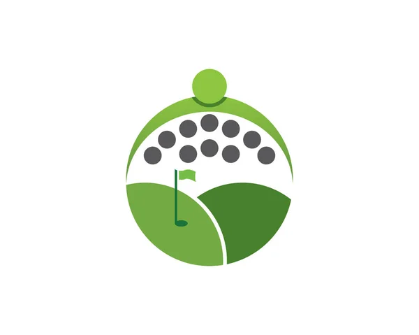 Icono Golf Símbolo Vector Plantilla — Vector de stock