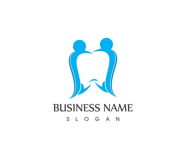 Modèle Conception Logo Soins Dentaires Pour Les Personnes Santé — Image vectorielle