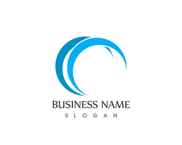 Wave Beach Logo Template — Stock Vector