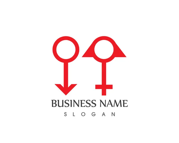 Modelo Vetor Logotipo Símbolo Ícone Gênero — Vetor de Stock