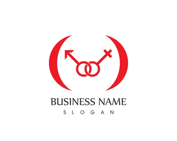 Modelo Vetor Logotipo Símbolo Ícone Gênero —  Vetores de Stock