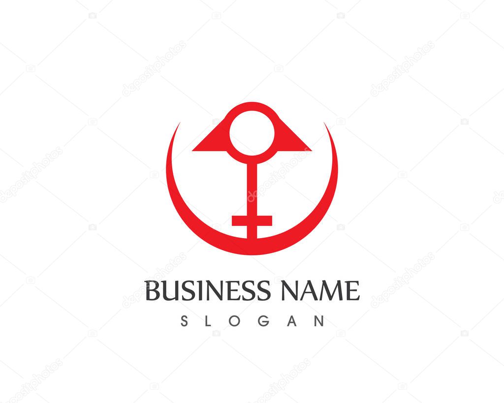 Gender icon symbol logo vector template