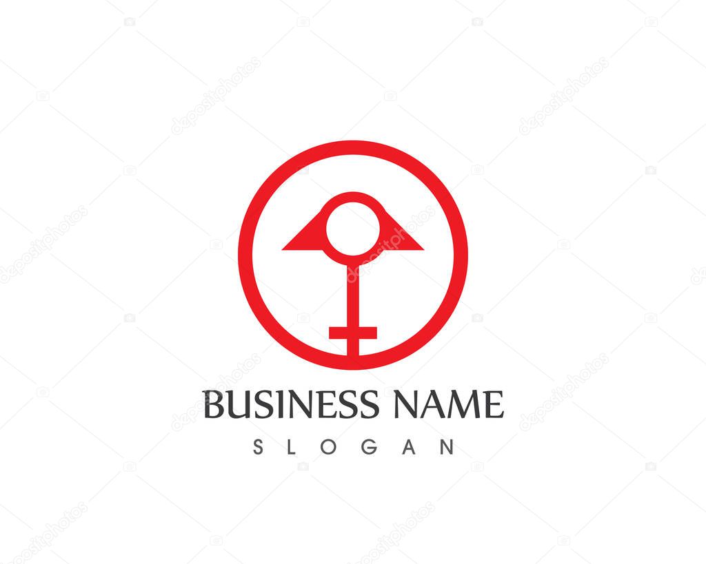 Gender icon symbol logo vector template