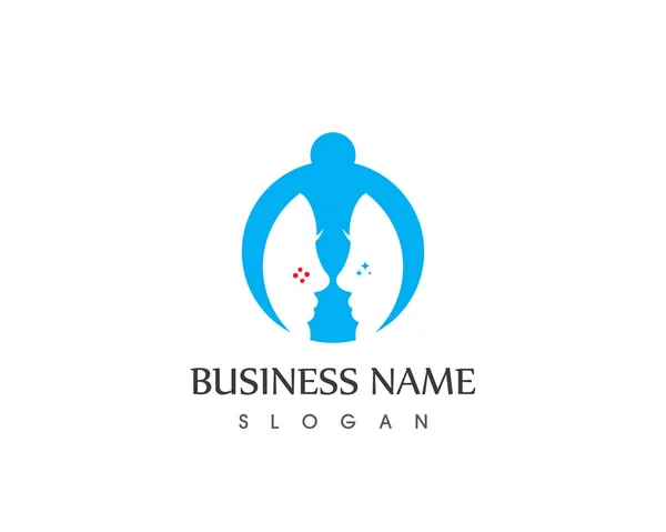 Yüz kadını güzellik merkezi logo taşıyıcısı