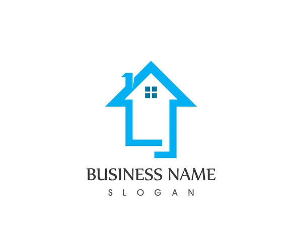 Modelo Logotipo Imobiliário Casa Construção — Vetor de Stock