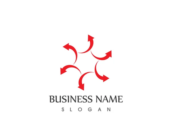 Modelo Logotipo Setas Negócios — Vetor de Stock