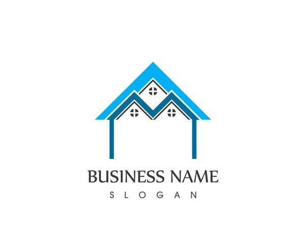 Modelo Logotipo Imobiliário Casa Construção — Vetor de Stock