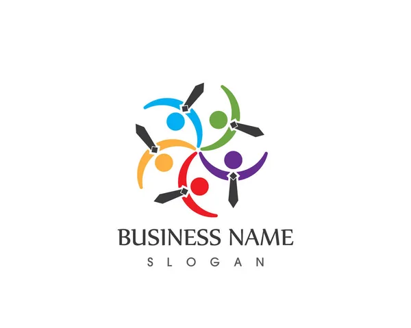 Plantilla Logotipo Comunidad Empresarial — Archivo Imágenes Vectoriales