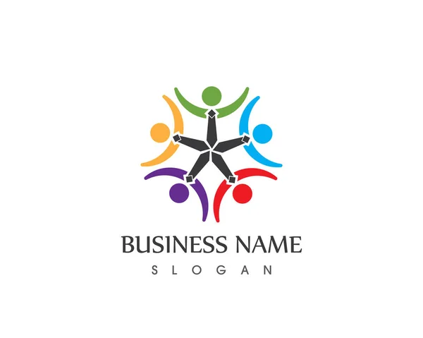 Business People Community Logo Template — Stock Vector