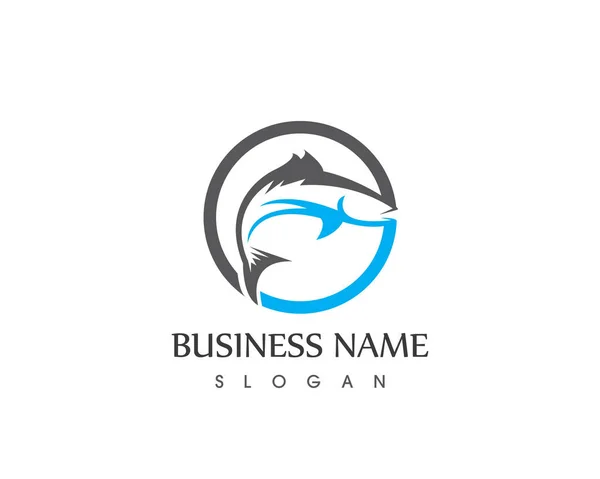 Vetor Logotipo Ícone Peixe — Vetor de Stock