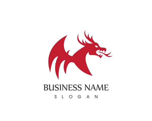 Drachen Logo Vektorvorlage — Stockvektor