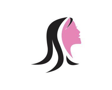 Yüz Kadını Güzellik Logosu Tasarım Şablonu
