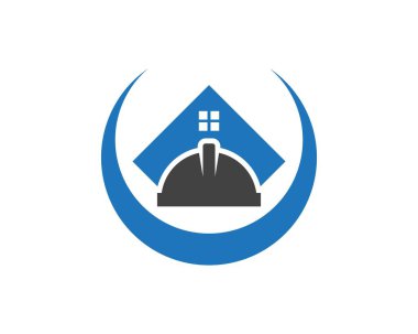 Güvenlik miğferi logo şablonu