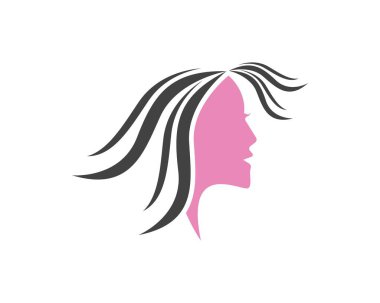 Yüz Kadını Güzellik Logosu Tasarım Şablonu