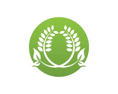 Tarım logosu vektör şablonu çizimi