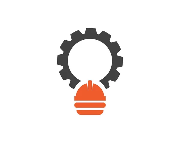 Modèle Logo Casque Sécurité — Image vectorielle