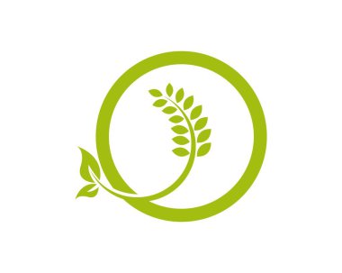 Tarım logosu vektör şablonu çizimi