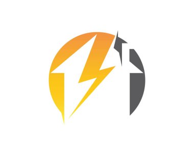 Lightning House Logo Tasarım Şablonu