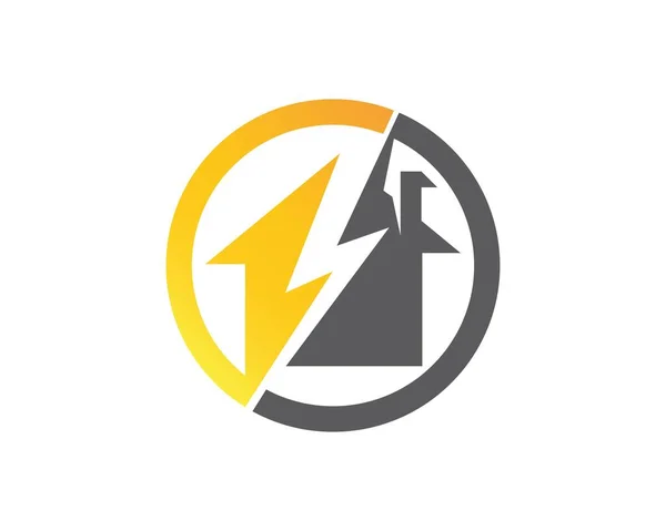 Дизайн Логотипа Lightning House — стоковый вектор