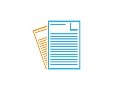 Belge simgesi logo vektör şablonu