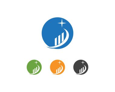 İş finans logosu - vektör kavramı çizimi