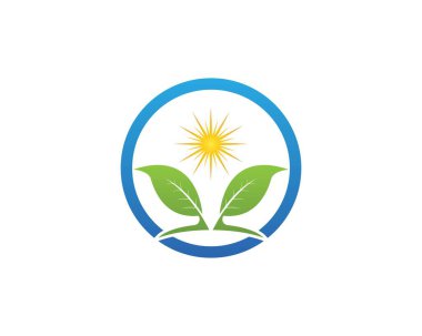 Doğa Yaprak Logosu Tasarım Şablonu
