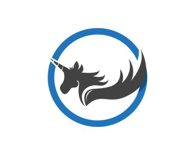 Pegasus Vektör Logo Şablonu çizimi