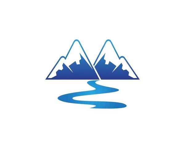 Doğa dağ logo vektör şablonu