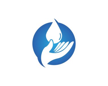 Su damlası logo tasarım şablonu