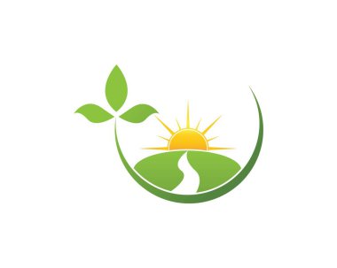 Doğa yaprağı logosu tasarımı