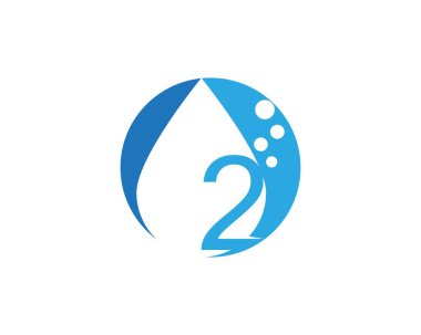 Su damlası logo tasarım şablonu