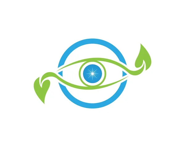 Nature Eye Logo Design — Stock Vector