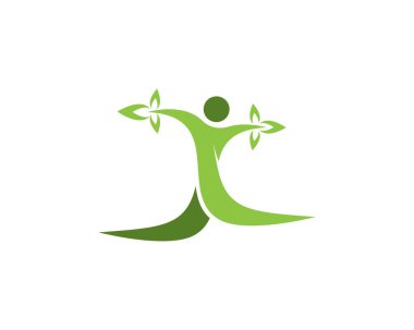 Vektör - ağaç yeşil insanlar kimlik kartı vektör logo şablonu