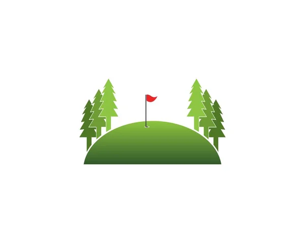 Golf Pictogram Symbool Vector Template — Stockvector