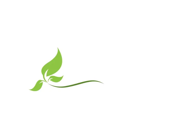 Natur Blad Logotyp Design Mall — Stock vektor