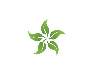 Doğa Yaprak Logosu Tasarım Şablonu