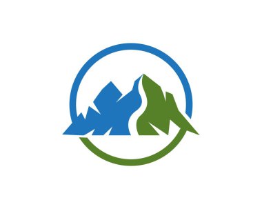 Doğa dağ logosu tasarım şablonu