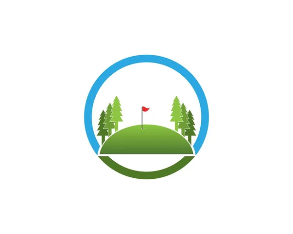 Icono Golf Símbolo Vector Plantilla — Vector de stock