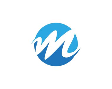 M harfi vektör simgeleri böyle logo