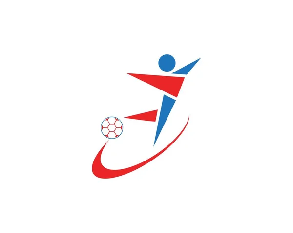Modello Design Logo Calcio — Vettoriale Stock