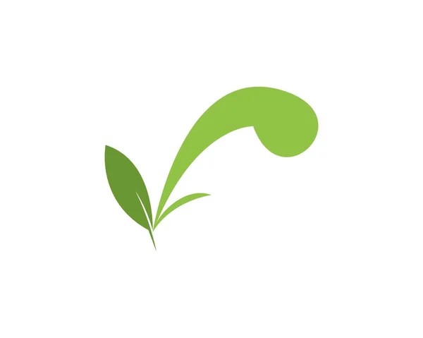 Modelo Design Logotipo Folha Natureza — Vetor de Stock