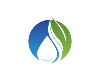 Su bırakma simgesi logo vektör şablonu