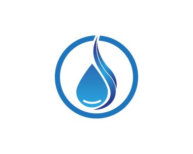 Su damlası logo tasarım şablonu