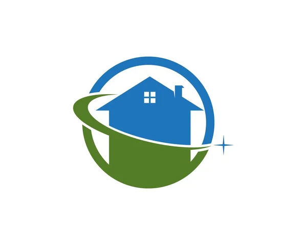 Onroerend Goed Gebouw Home Logo Ontwerp Template — Stockvector