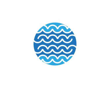 Deniz veya okyanus dalgaları, mavi su, sıçrama ve fırtına, vektör illüstrasyon