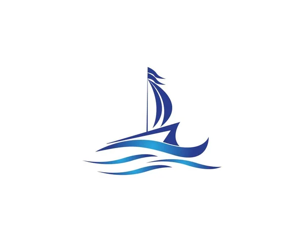 Шаблон Логотипа Яхты — стоковый вектор