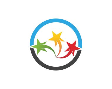 Yıldız simgesi logo vektör şablonu