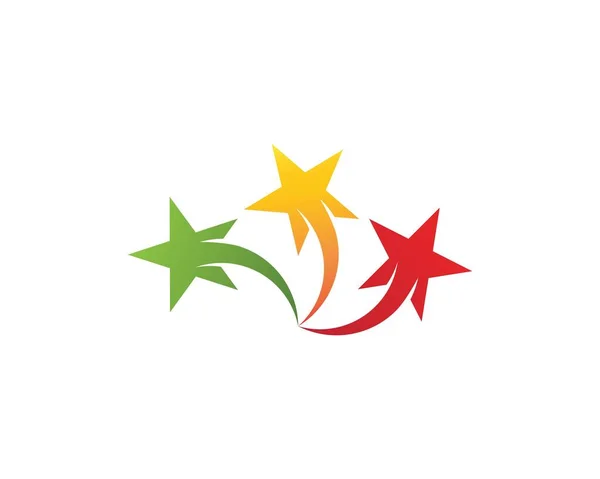 Estrella Icono Logotipo Vector Plantilla — Archivo Imágenes Vectoriales