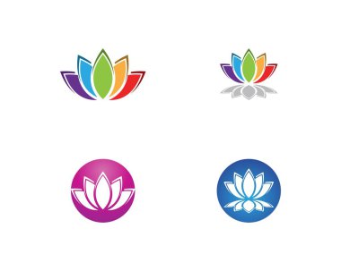 Çiçek güzelliği logo vektör şablonu