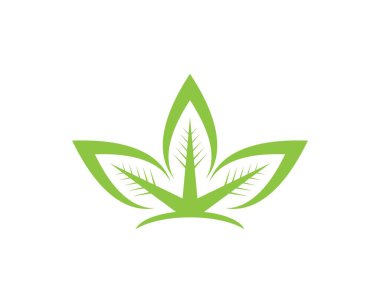 Doğa Yaprak simgesi logo şablonu
